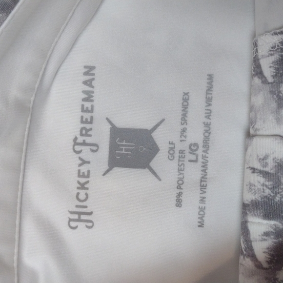 HICKEY freeman white grey golf polo size large - Picture 3 of 4